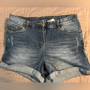 Stylish Distressed Blue Jean Shorts